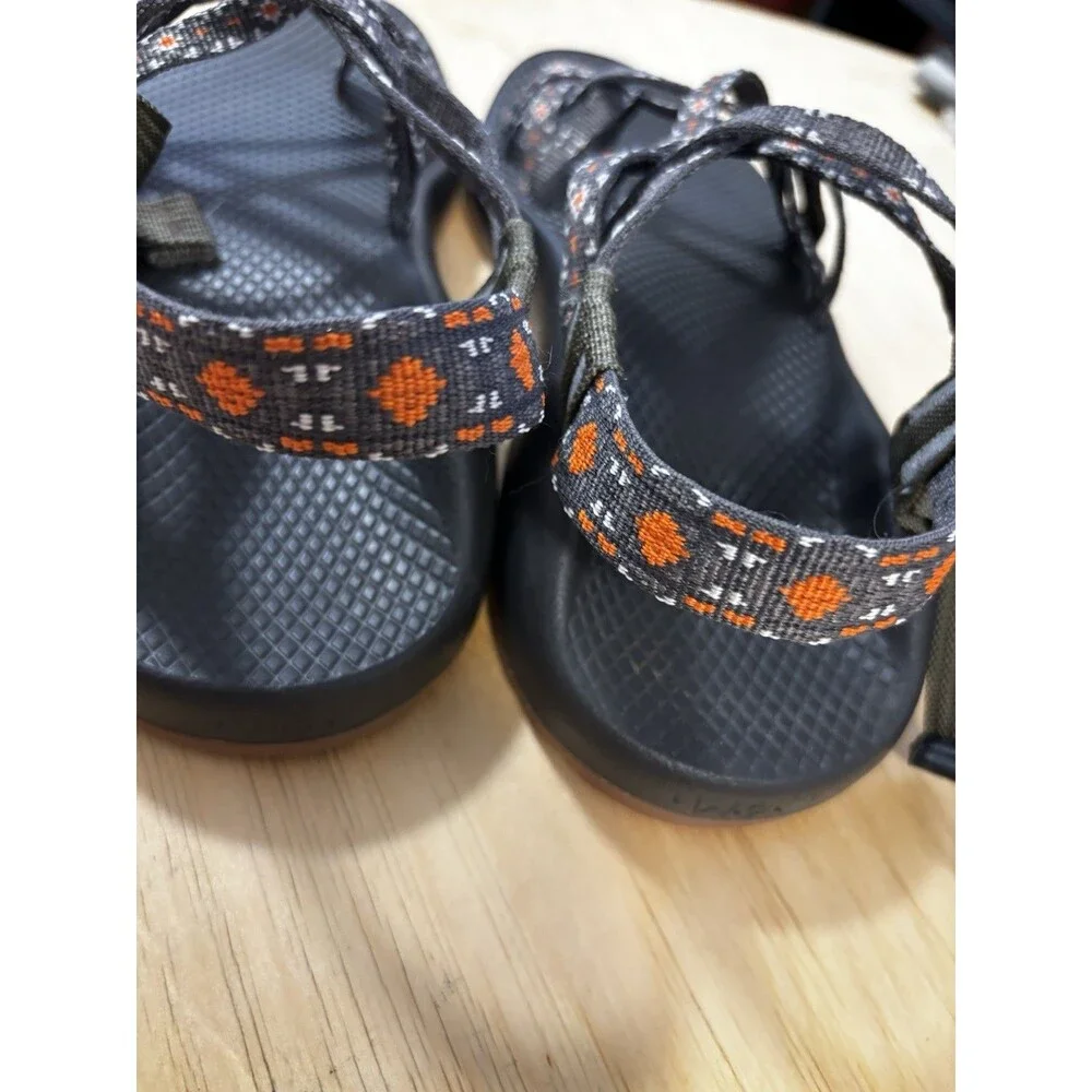 Chaco Z Cloud X2 Creed Golden Womens Sandals Gray Orange Hiking Sport Size 9